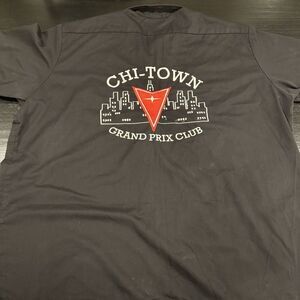 Dickies Work Shirt 5XL Button Up‎ Black Short Sleeve Grand Prix Club Embroidered